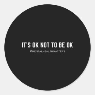 Oké, niet in orde met het bewustzijn van geestelij ronde sticker