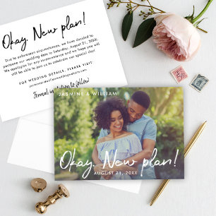 Oke Nieuw Plan Handgeschreven Script Trouwfoto Save The Date