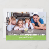 Oké, nieuwjaar blote, eenvoudige grappige foto gro feestdagenkaart (Voorkant)