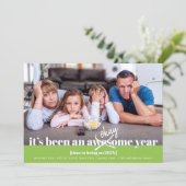 Oké, nieuwjaar blote, eenvoudige grappige foto gro feestdagenkaart (Staand voorkant)