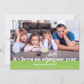 Oké, nieuwjaar modern, gebold, simpel, grappige fo feestdagenkaart (Voorkant)