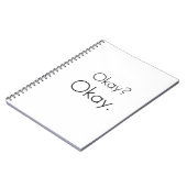 Oké? Oké. Notitieboek (Linkerzijde)