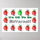 Oké om anders te zijn! Afdrukteken poster (Voorkant)
