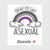Oké om aseksueel te zeggen sticker (Vel)