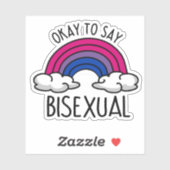 Oké om biseksueel te zeggen sticker (Vel)