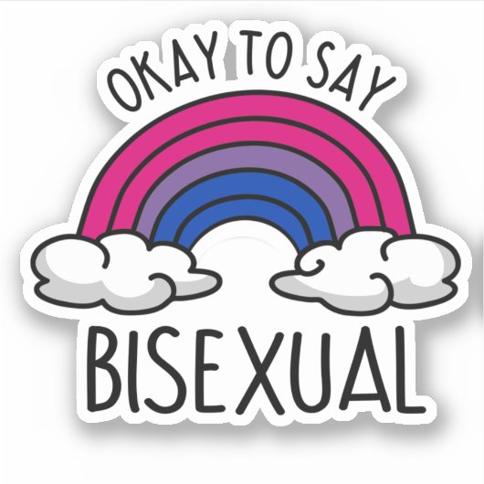 Oké om biseksueel te zeggen sticker (Voorkant)