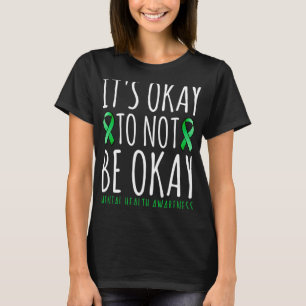 Oké om niet oké te zijn lint voor bewustwording va t-shirt