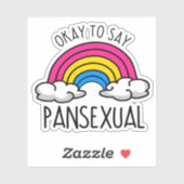 Oké om panseksueel te zeggen sticker (Vel)