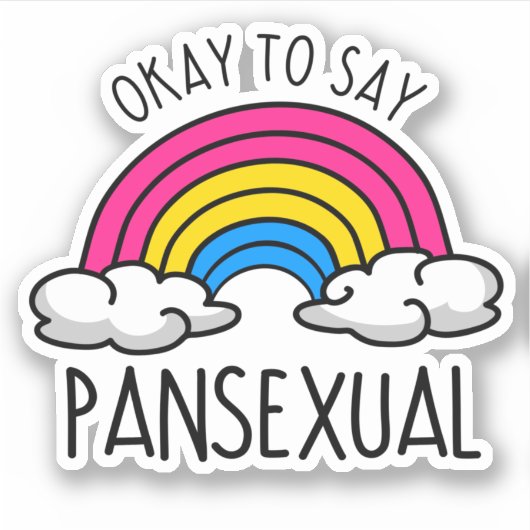Oké om panseksueel te zeggen sticker (Voorkant)