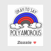 Oké om polyamoreus te zeggen sticker (Vel)