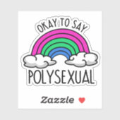 Oké om polyseksueel te zeggen sticker (Vel)