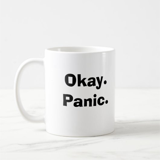 Oké, Panic. Koffiemok (Links)