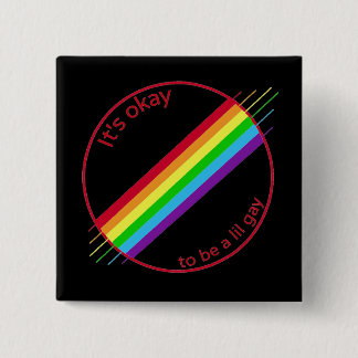 Oké Pin. Vierkante Button 5,1 Cm