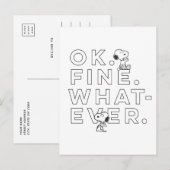 "Oké. Prima. Wat dan ook." Briefkaart (Voorkant / Achterkant)