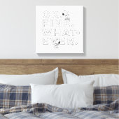 "Oké. Prima. Wat dan ook." Canvas Afdruk (Insitu (Slaapkamer))