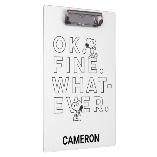 "Oké. Prima. Wat dan ook." Klembord (Rechts)