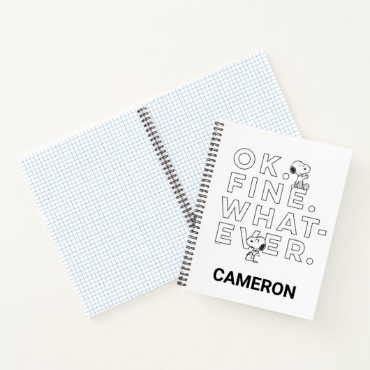 "Oké. Prima. Wat dan ook." Notitieboek (Binnen)