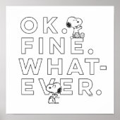 "Oké. Prima. Wat dan ook." Poster (Voorkant)