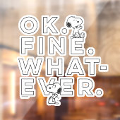 "Oké. Prima. Wat dan ook." Raamsticker (Vel 2)