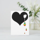 Oke. regenbooghart. briefkaart (Staand voorkant)