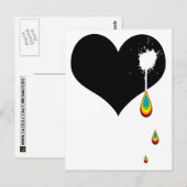 Oke. regenbooghart. briefkaart (Voorkant / Achterkant)