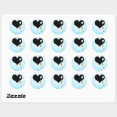 Oke. regenbooghart. ronde sticker (Vel)