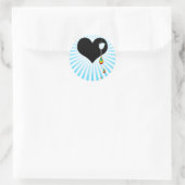 Oke. regenbooghart. ronde sticker (Tas)