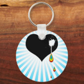 Oke. regenbooghart. sleutelhanger (Voorkant)