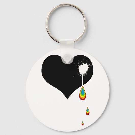 Oke. regenbooghart. sleutelhanger (Voorkant)