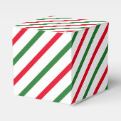 Oke rode groene witte snoeprietstrepen bedankdoosjes (Voorkant Zijde)