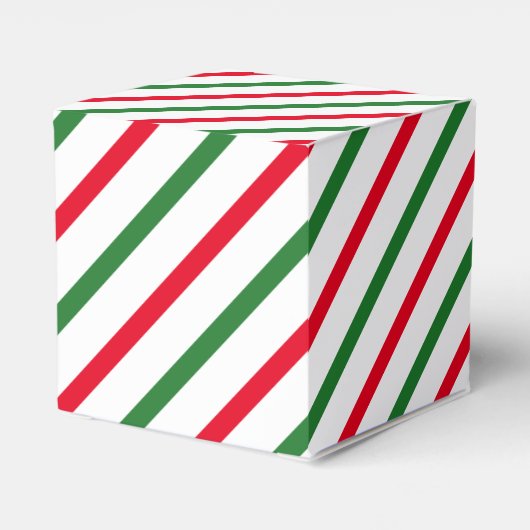 Oke rode groene witte snoeprietstrepen bedankdoosjes (Achterkant)