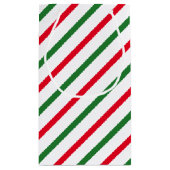 Oke rode groene witte snoeprietstrepen klein cadeauzakje (Achterkant)