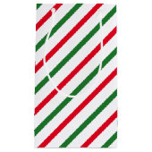 Oke rode groene witte snoeprietstrepen klein cadeauzakje (Voorkant)