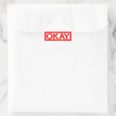 Oké Stamp Ronde Sticker (Tas)