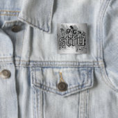 Oke, stfu. vierkante button 5,1 cm (In situ)