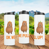 "Oké, we trekken omhoog!" Funny Capybara Meme Thermosbeker
