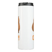 "Oké, we trekken omhoog!" Funny Capybara Meme Thermosbeker (Achterkant)