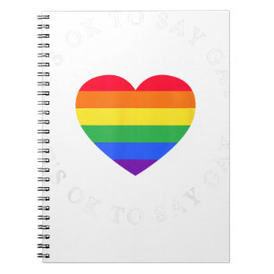 Oké, zeg Gay Florida LGBTQ Pride Month Ally G Notitieboek