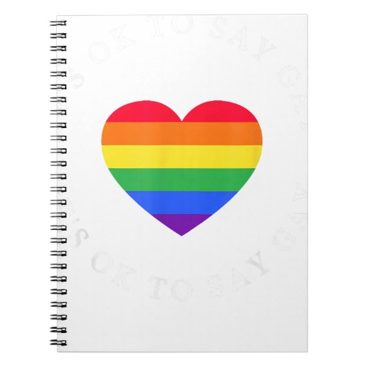 Oké, zeg Gay Florida LGBTQ Pride Month Ally G Notitieboek (Voorkant)