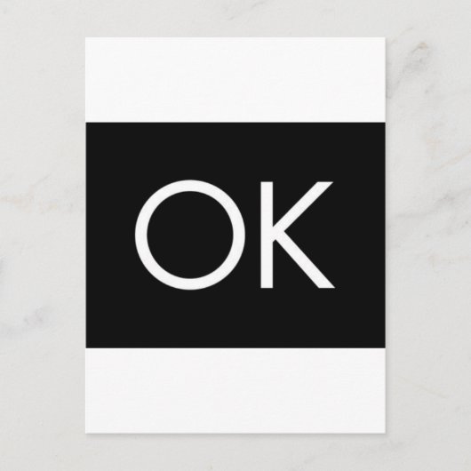 OKÉ ZWARTE WITTE COMMENTAAR MET GEVOELDE KANS BRIEFKAART (Voorkant)