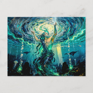 Okeanos Oertitaan van de Oceaan uit de Griekse M Briefkaart
