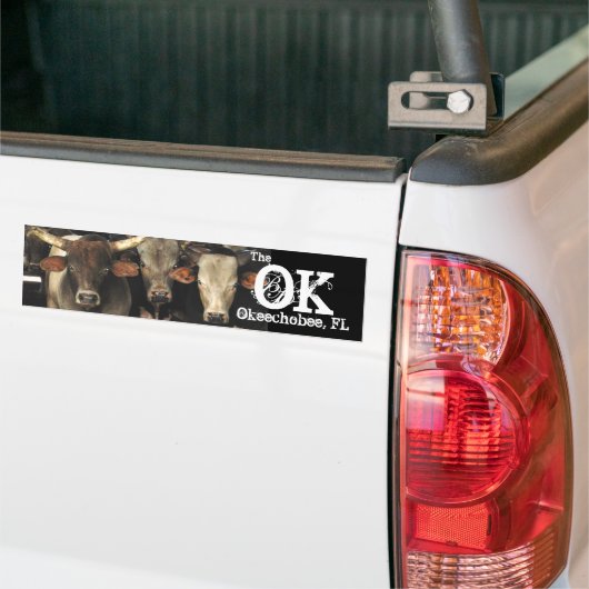 Okechobee Florida The OK Beef Cattle Cows Sticker (Op Truck)