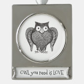 Okee je verzilverd banner ornament (Voorkant)