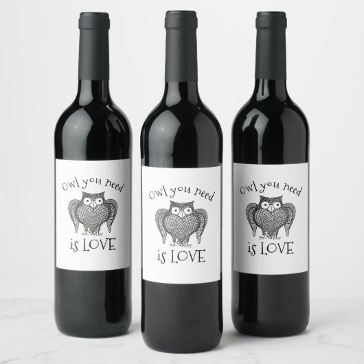 Okee je wijn etiket (Flessen)