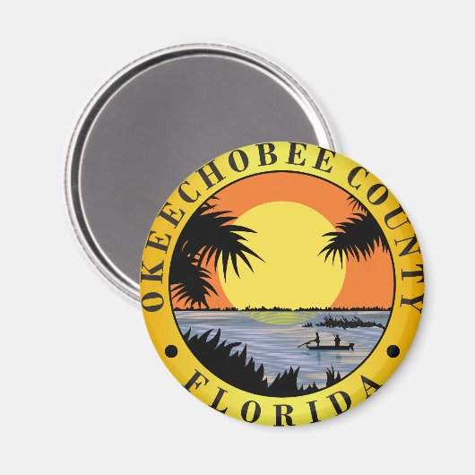 Okeechobee county seal magneet (Voorkant / Achterkant)