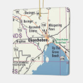 Okeechobee Florida Map Keramisch Ornament (Links)