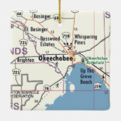 Okeechobee Florida Map Keramisch Ornament (Achterkant)