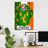 O'Keefe Coat of Arms Irish Flag Print (Thuiskantoor)
