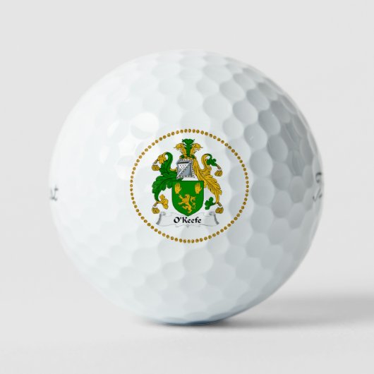 O'Keefe Family Coat of Arms Golf Balls Golfballen (Voorkant)