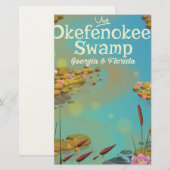 Okefenokee-moeras cartooneizenposter briefpapier (Voorkant / Achterkant)